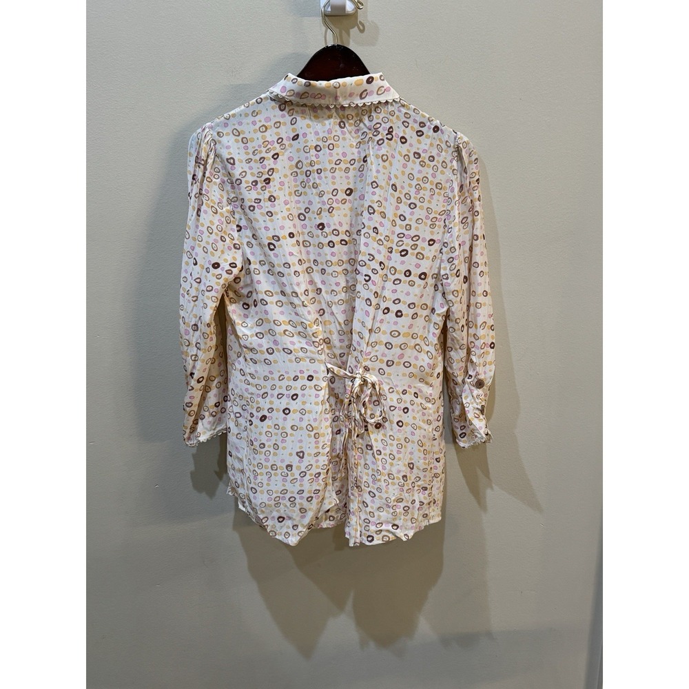 Peruvian Connection‎ Silk Geometric Button Down B… - image 12
